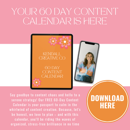 FREE 60 Day Content Calendar