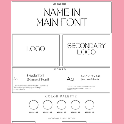 Branding Guide Worksheet